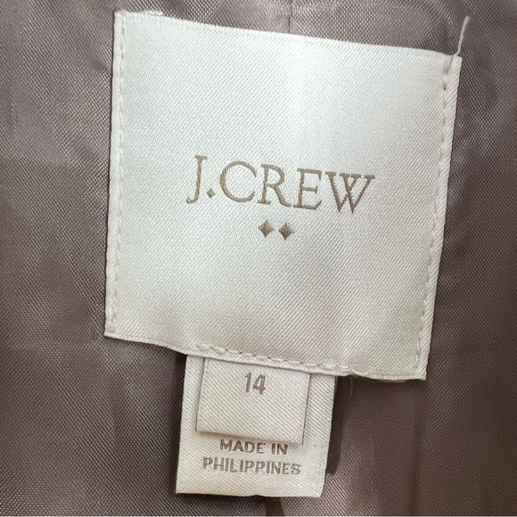J.CREW FACTORY Uptown Dress Coat Wool Blend in light Oatmeal Tan Size 14 - Picture 3 of 9